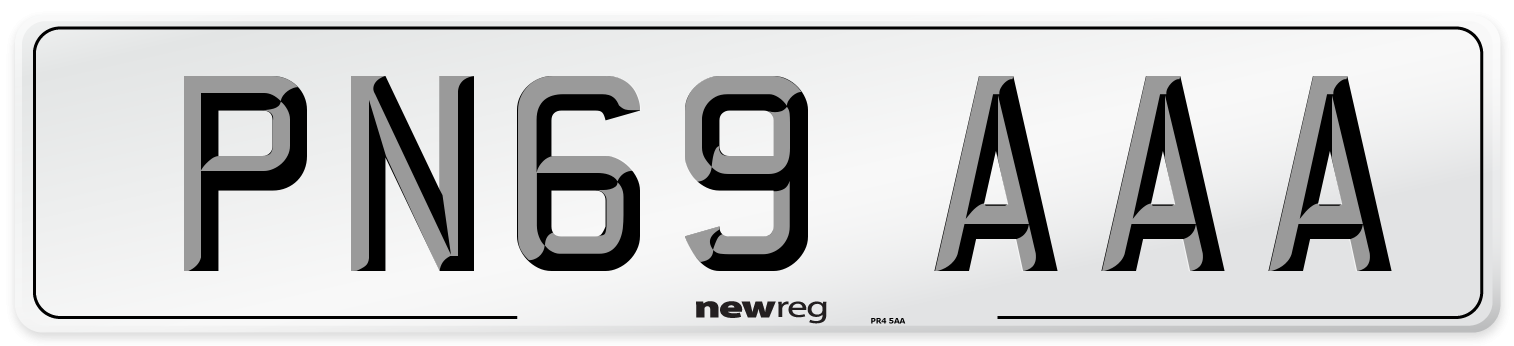 PN69 AAA Number Plate from New Reg